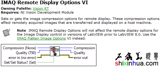 IMAQ Remote Display OptionsԶʾѡ˵߶