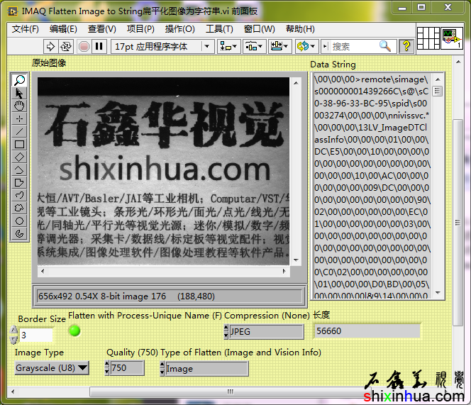 IMAQ Flatten Image to StringƽͼΪַʵǰ-JPEGѹ